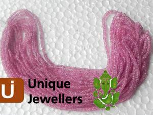 Baby Pink Sapphire Faceted Roundelle Beads